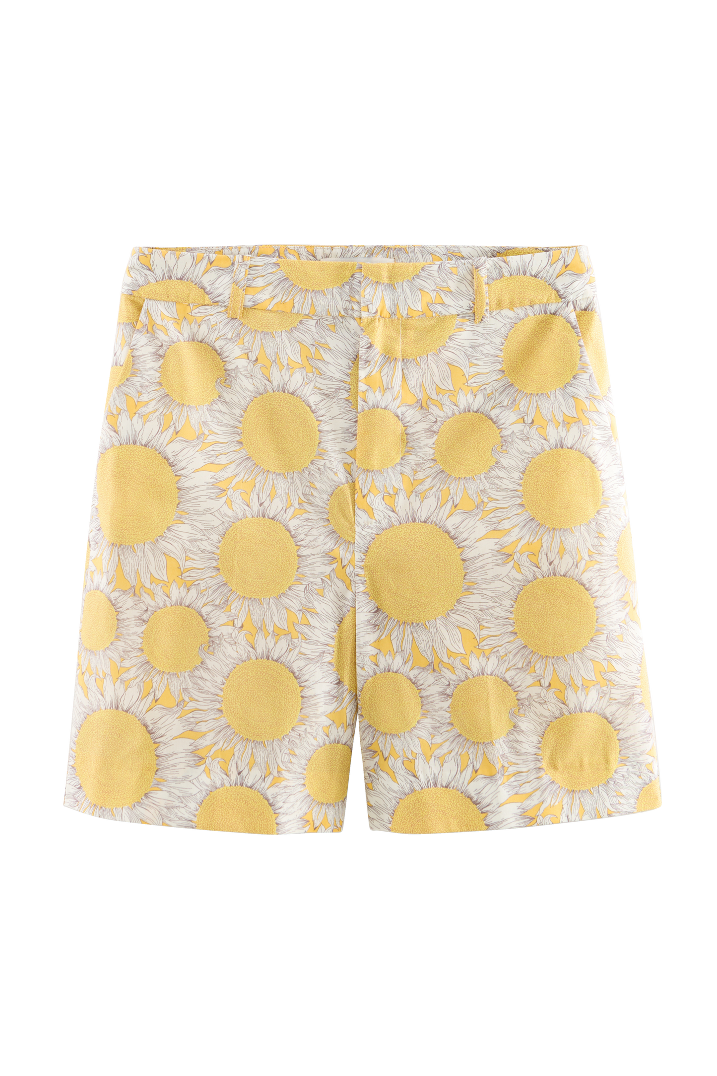 Aly Bermuda shorts with yellow sunflower Liberty print