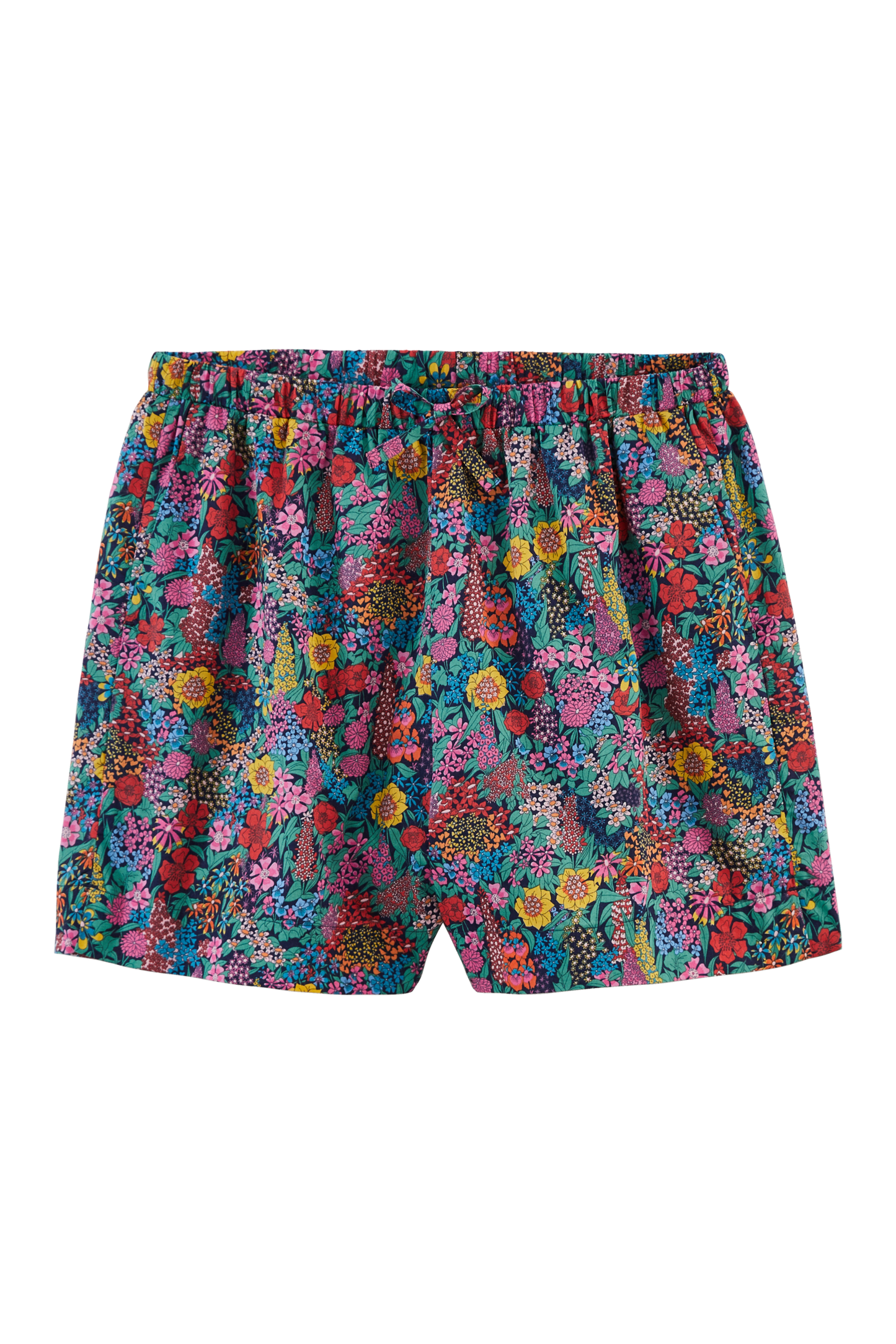 Short Lino en tissu Liberty violet, rose et jaune