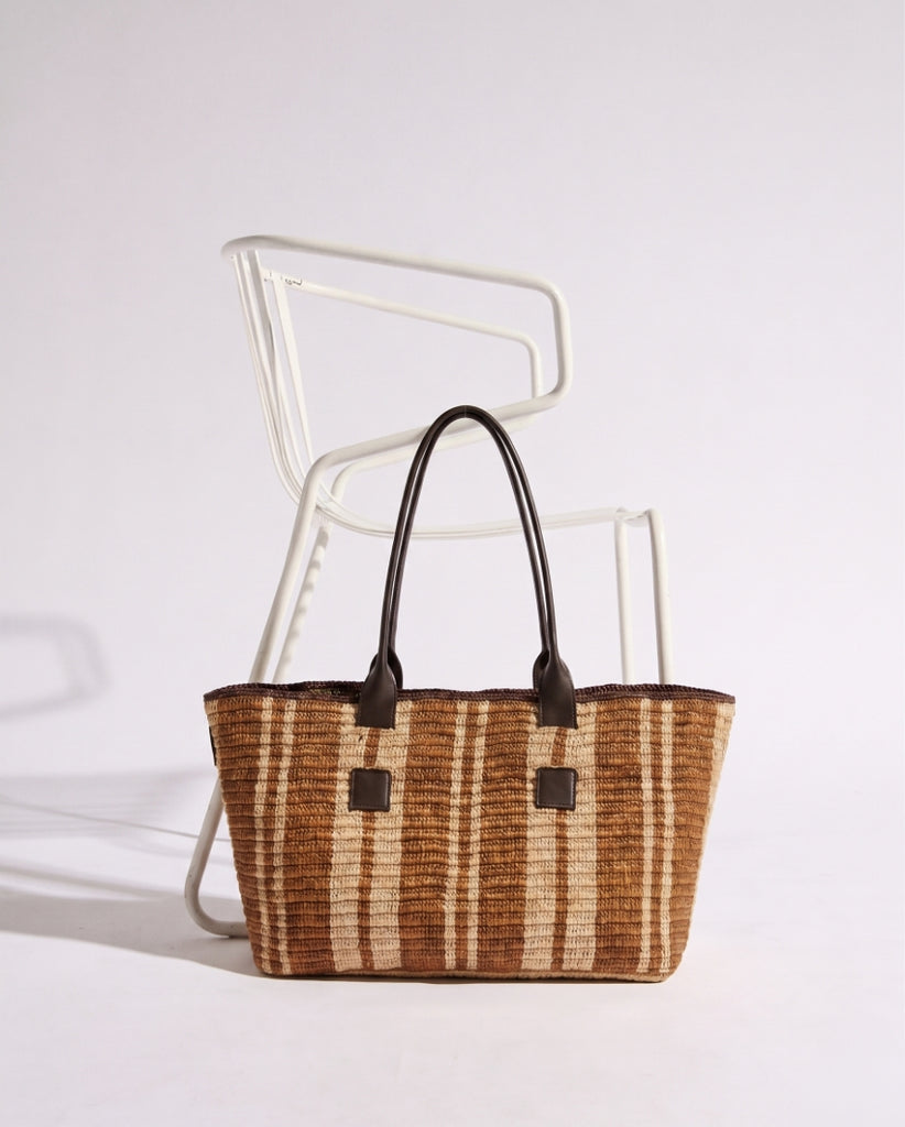 Clément raffia and chocolate basket - Balzac Paris