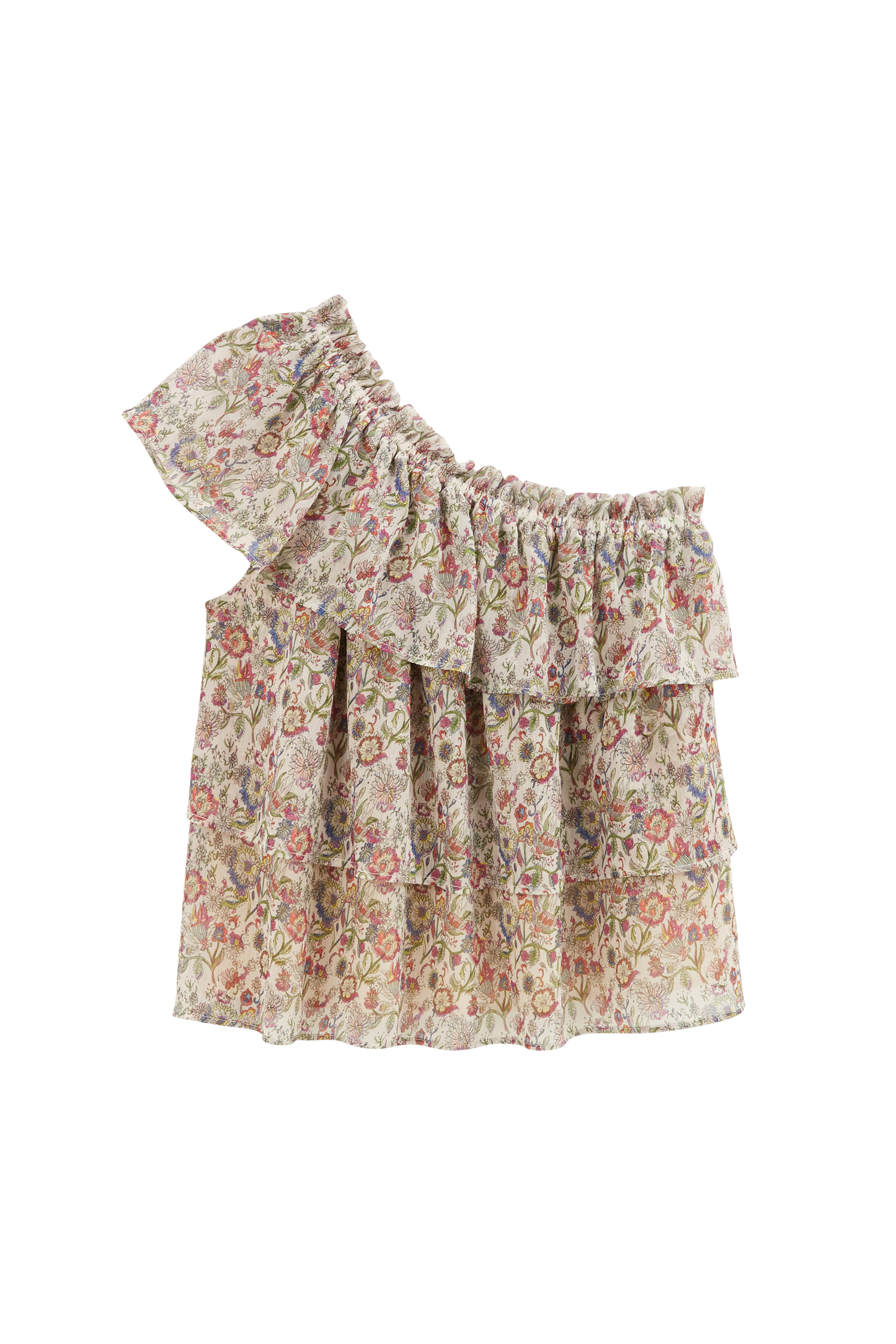 Top Muguet imprimé sunset flower