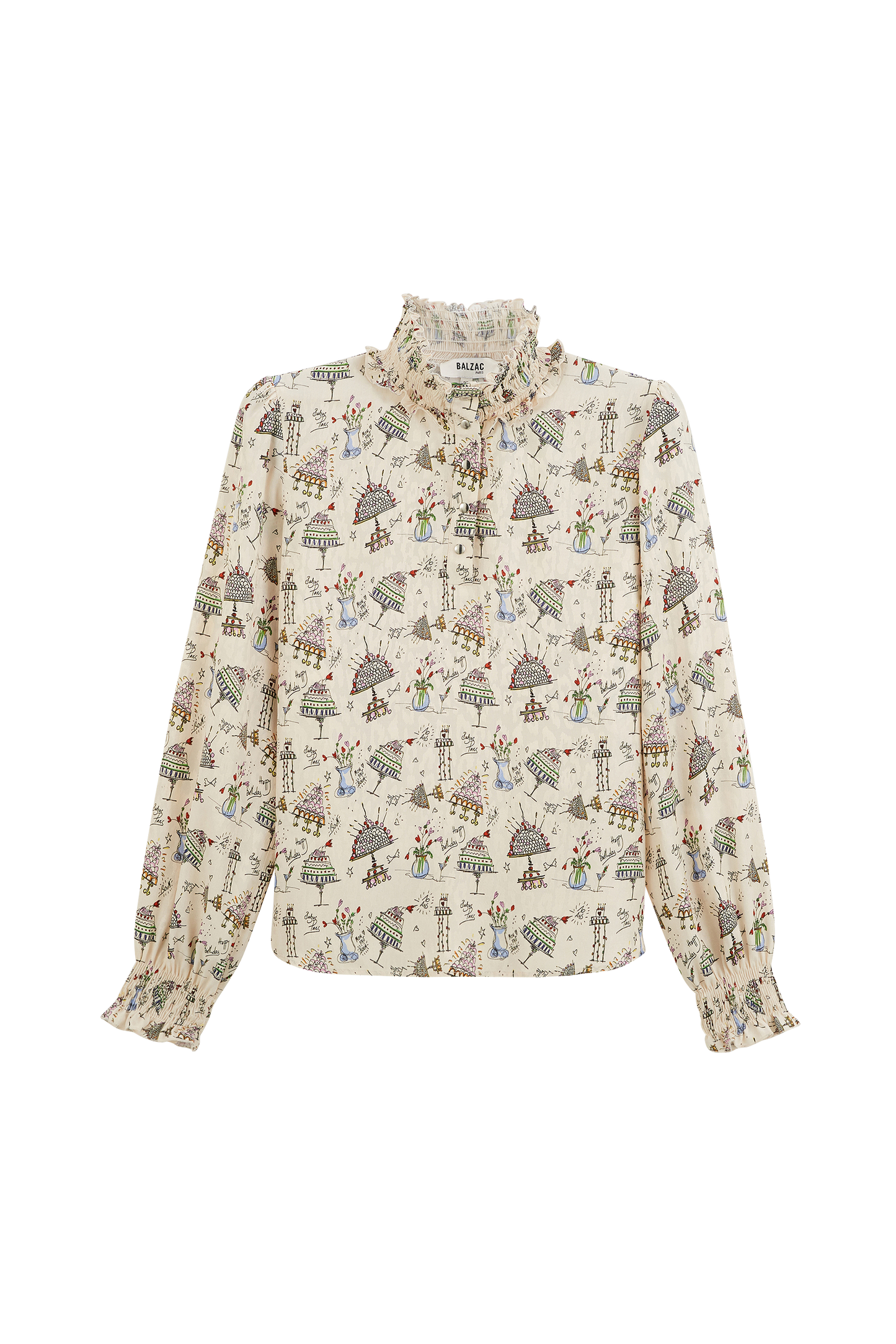 Blouse Une Fois imprimé anniversaire