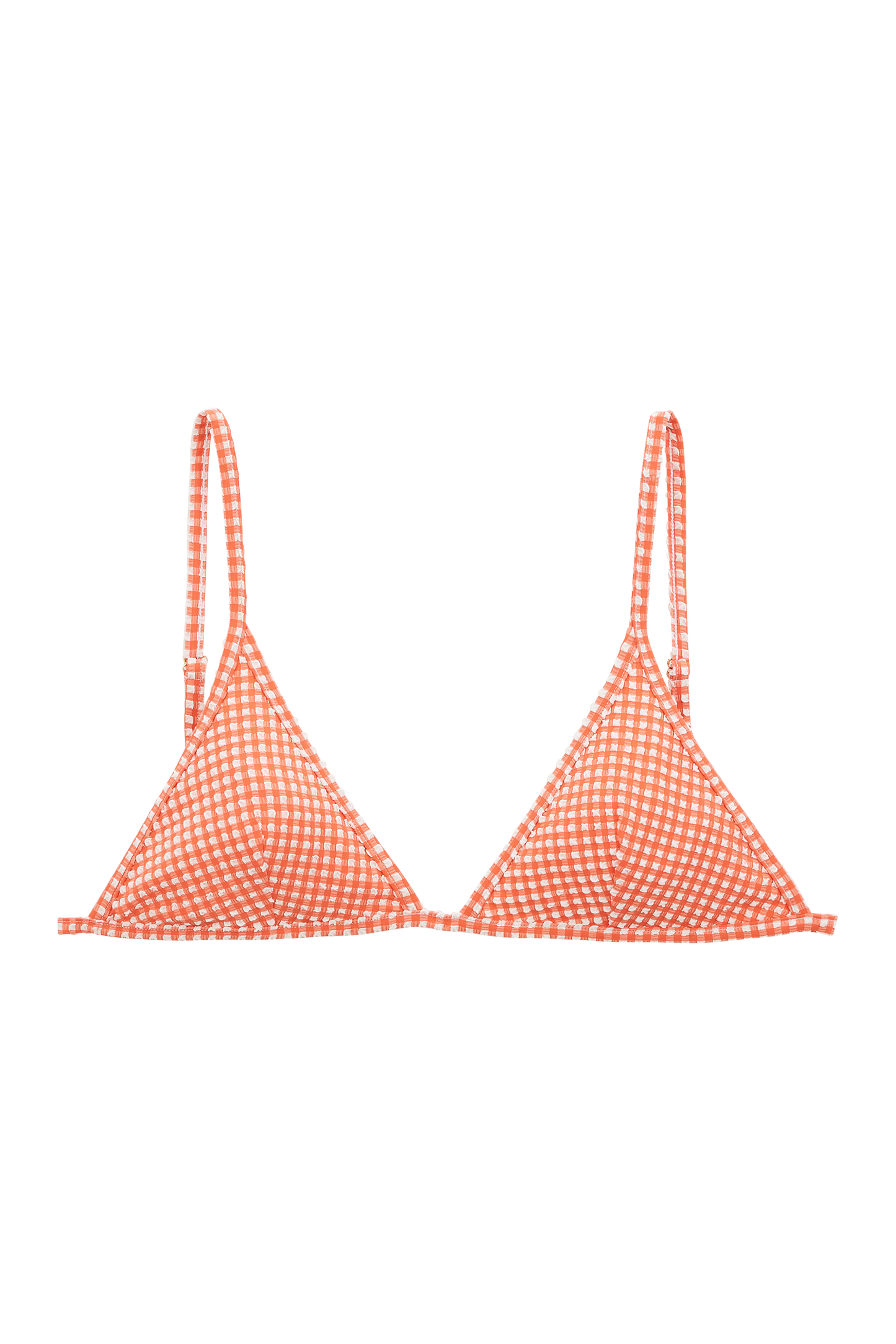 Haut de maillot Elise vichy orange et blanc