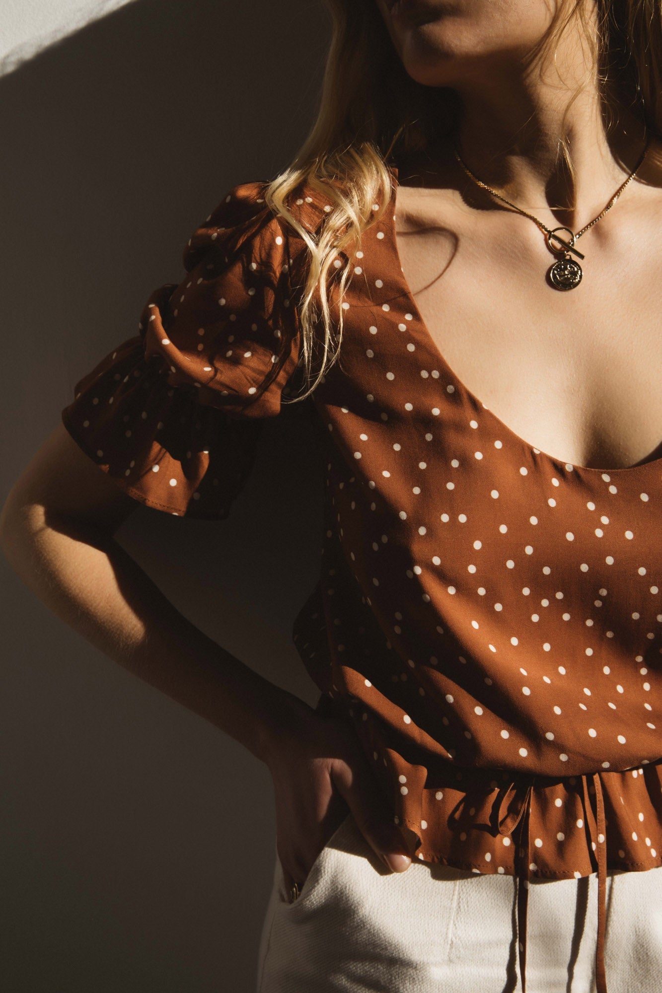 Blouse Navire imprimé pois viscose