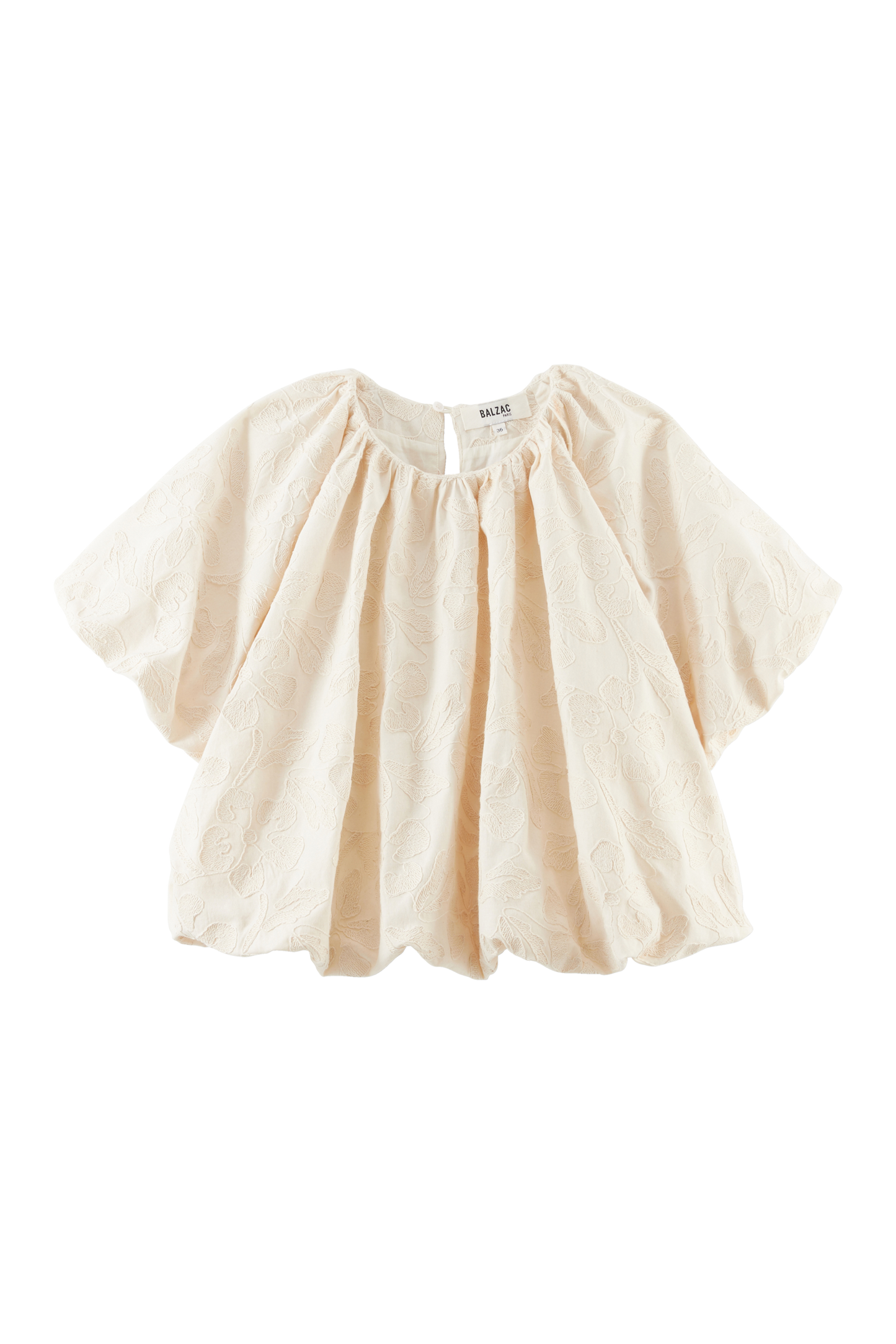 Isaure blouse with ecru embroidery