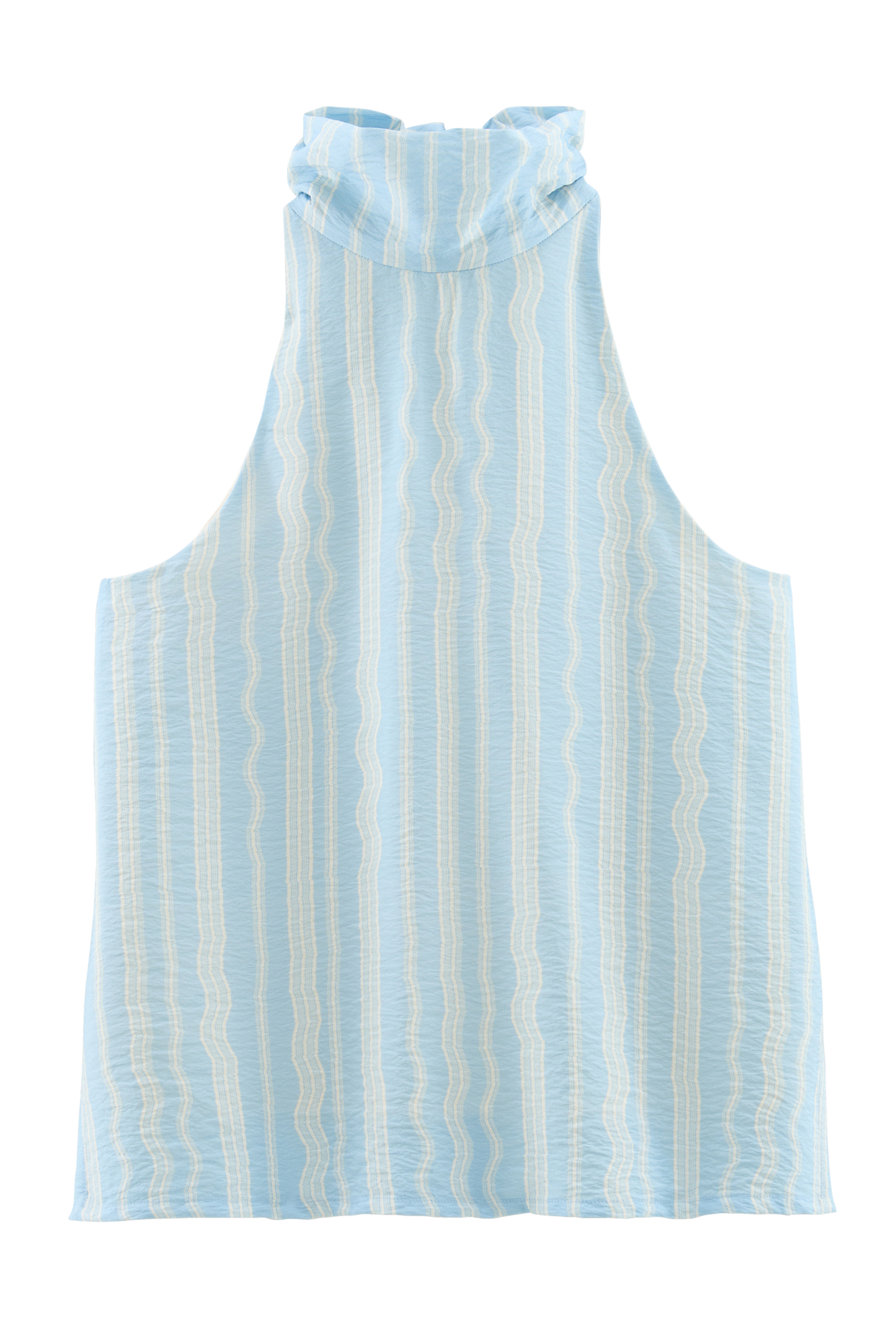Top Arielle rayures onde fond bleu