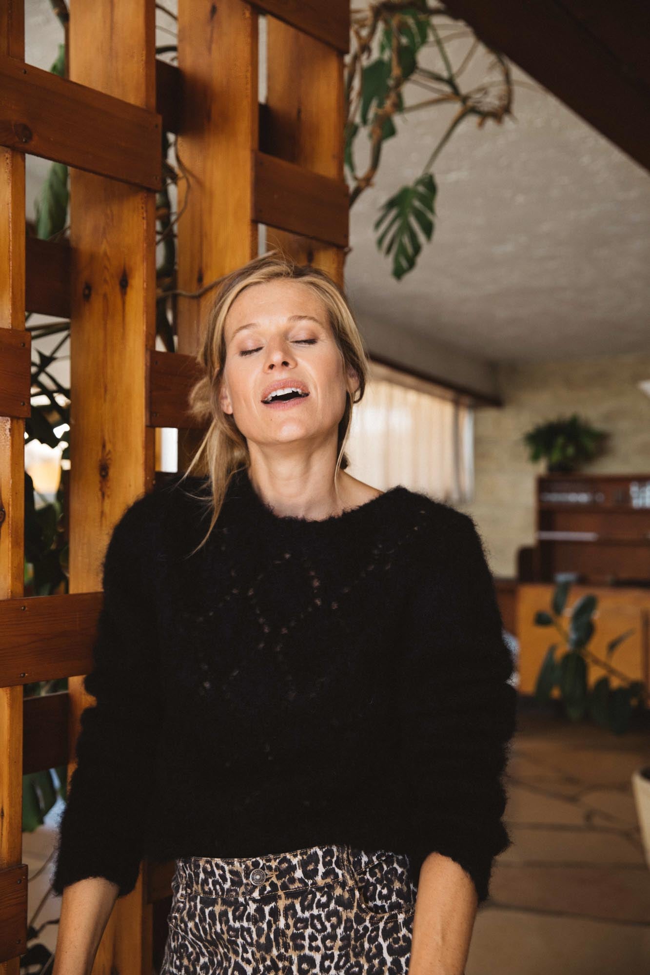 Lucian black mohair and alpaca jumper