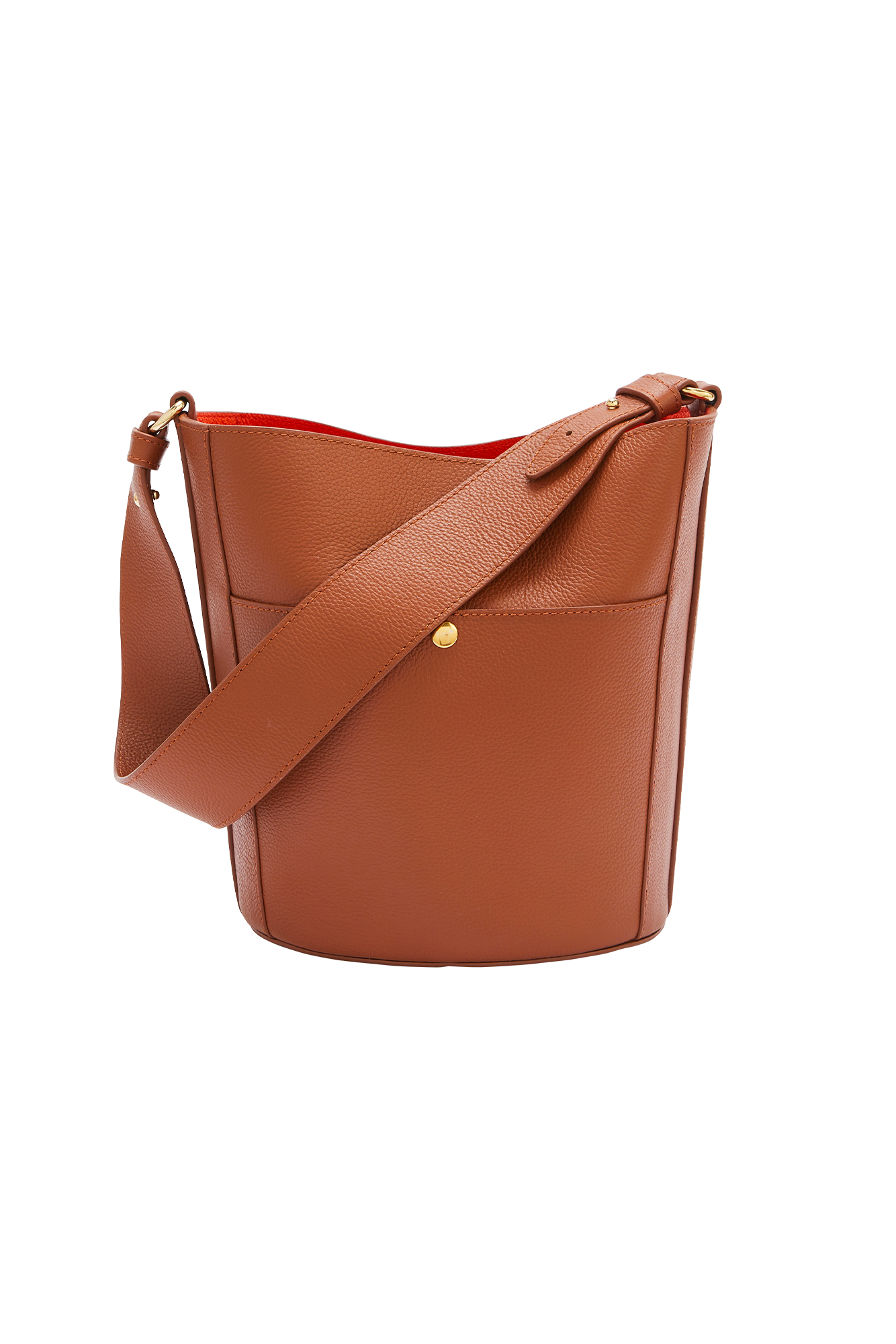 Sofia grained cognac orange interior bag