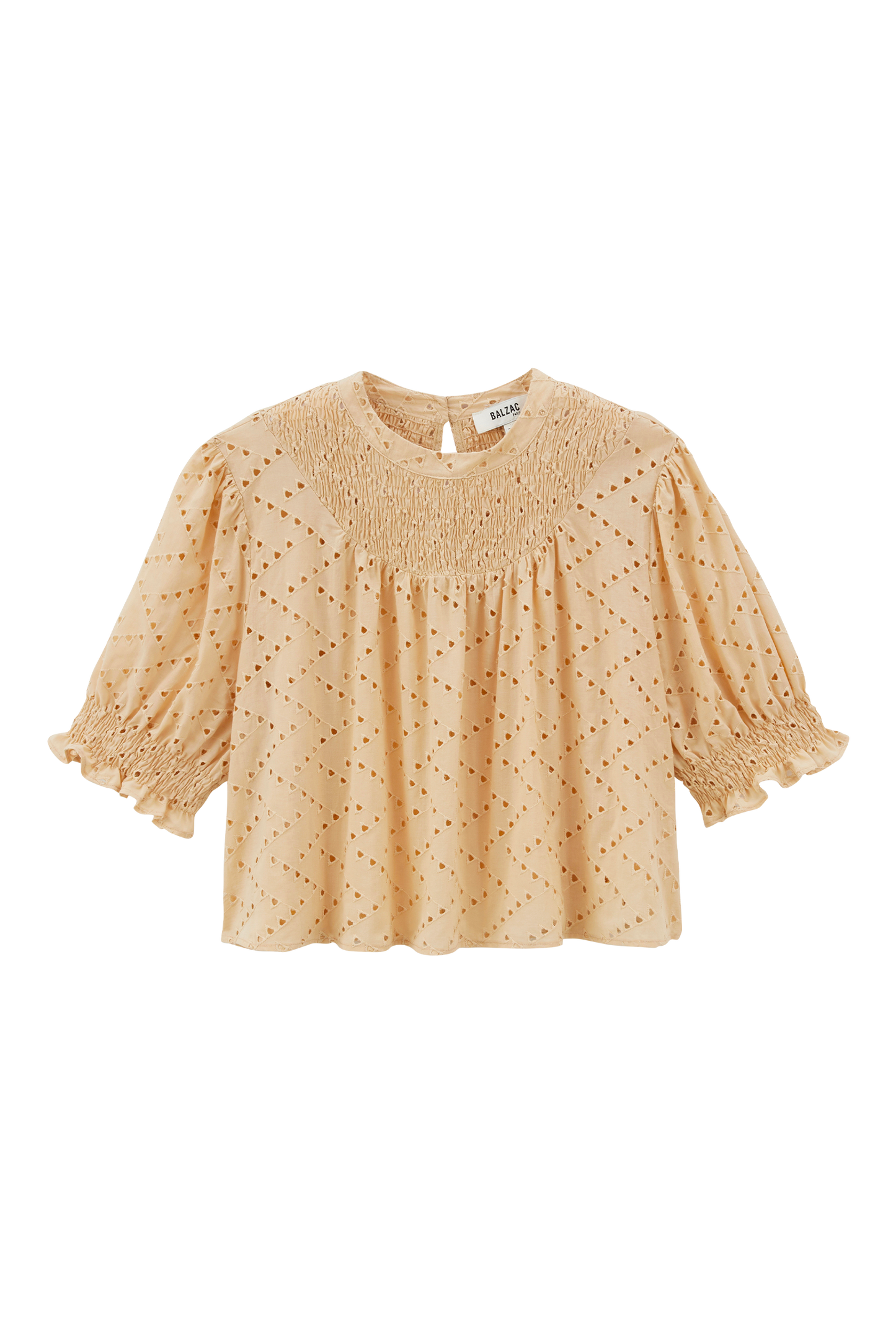 Blouse Amicie broderie anglaise beige