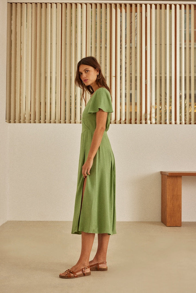 Sage Green Coral Dress - Balzac Paris Sage Green Coral Dress - Balzac Paris