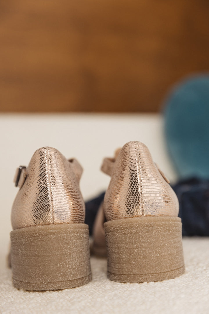 pink metallic embossed rosie sandals