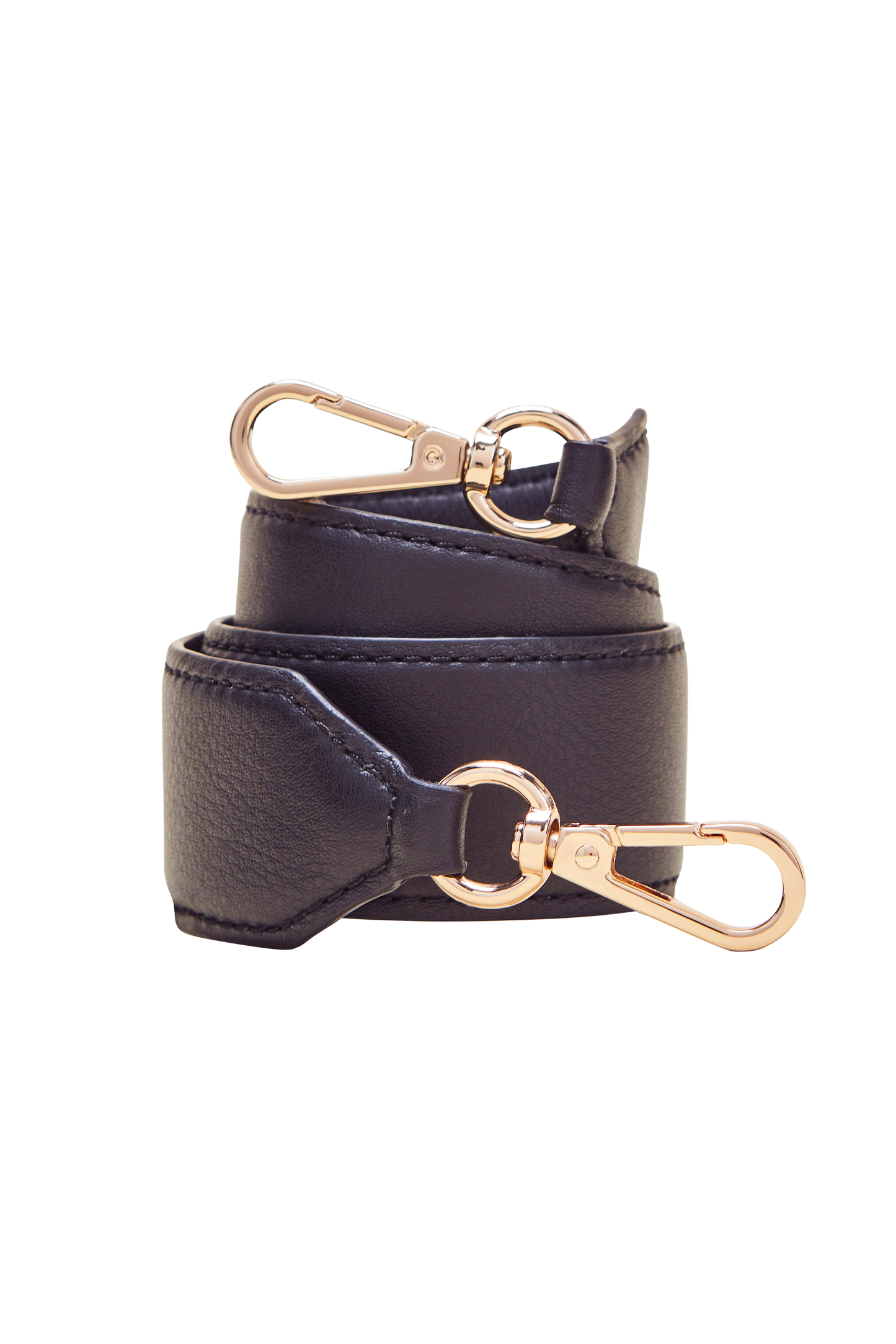 Removable black leather César handle