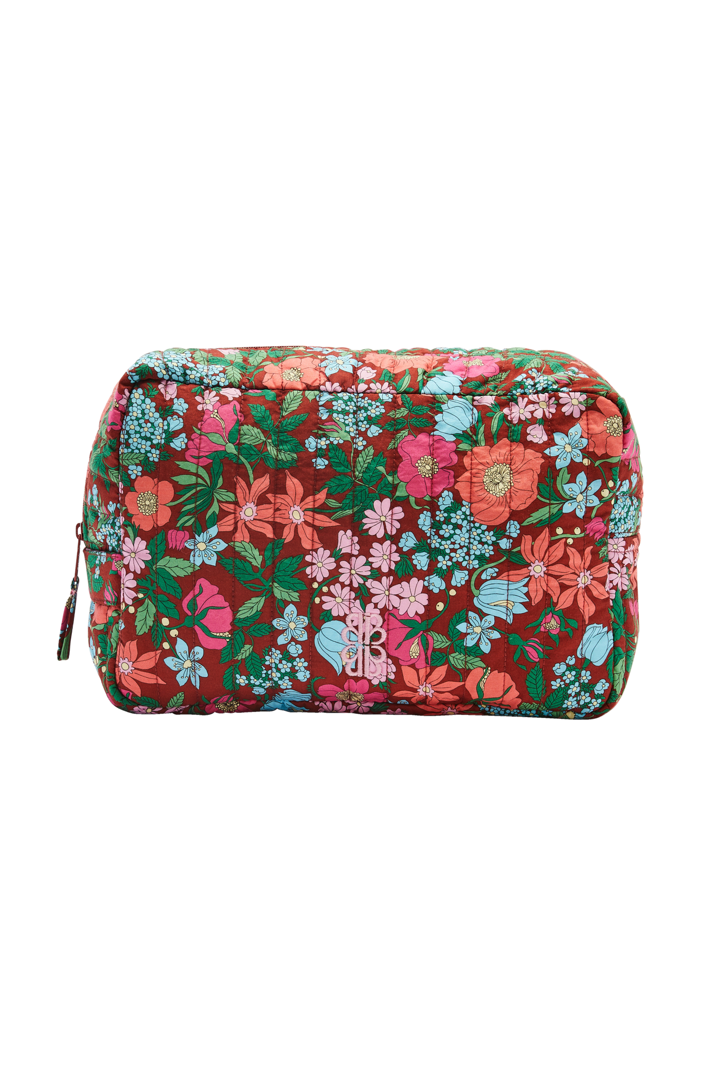 Perla wash bag in pink and burgundy Liberty print