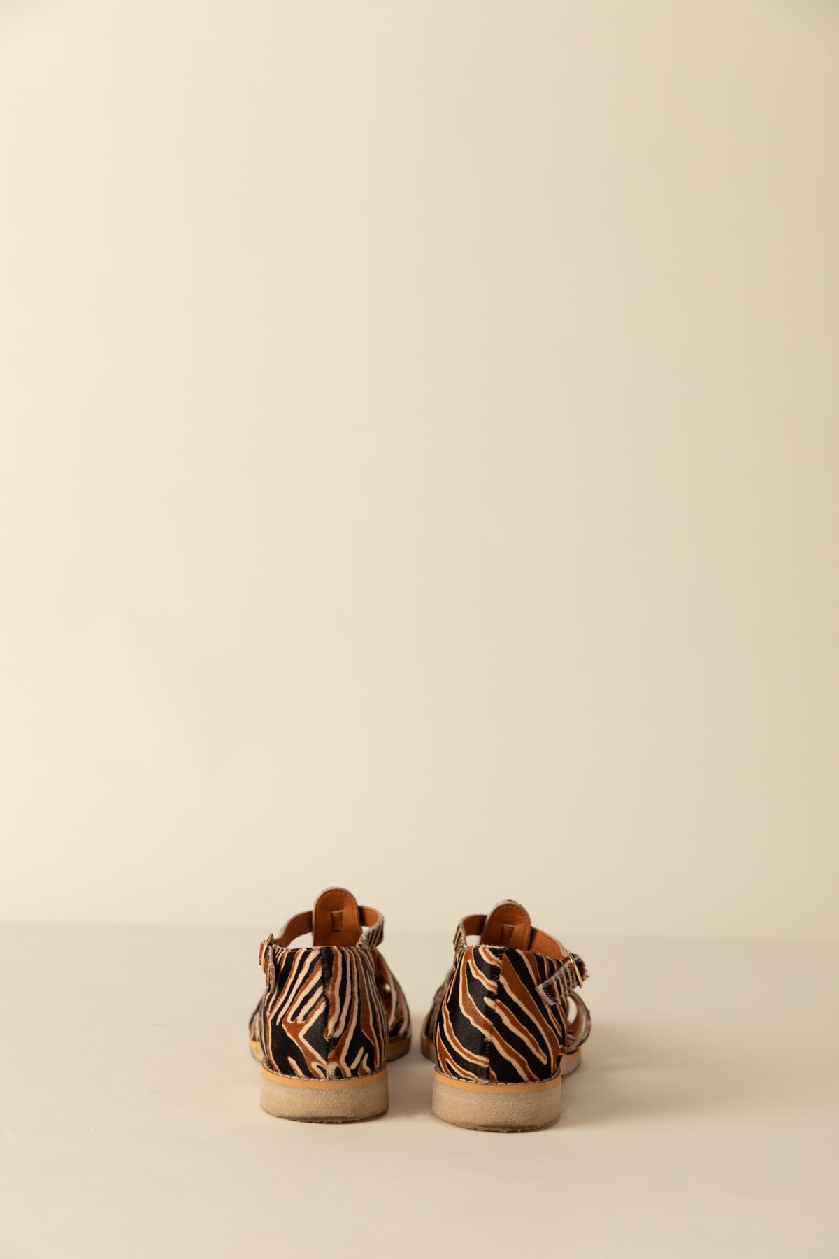 Sandales Théoline pony tigre cognac