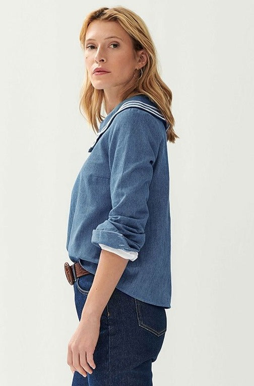 Stephanie denim blouse