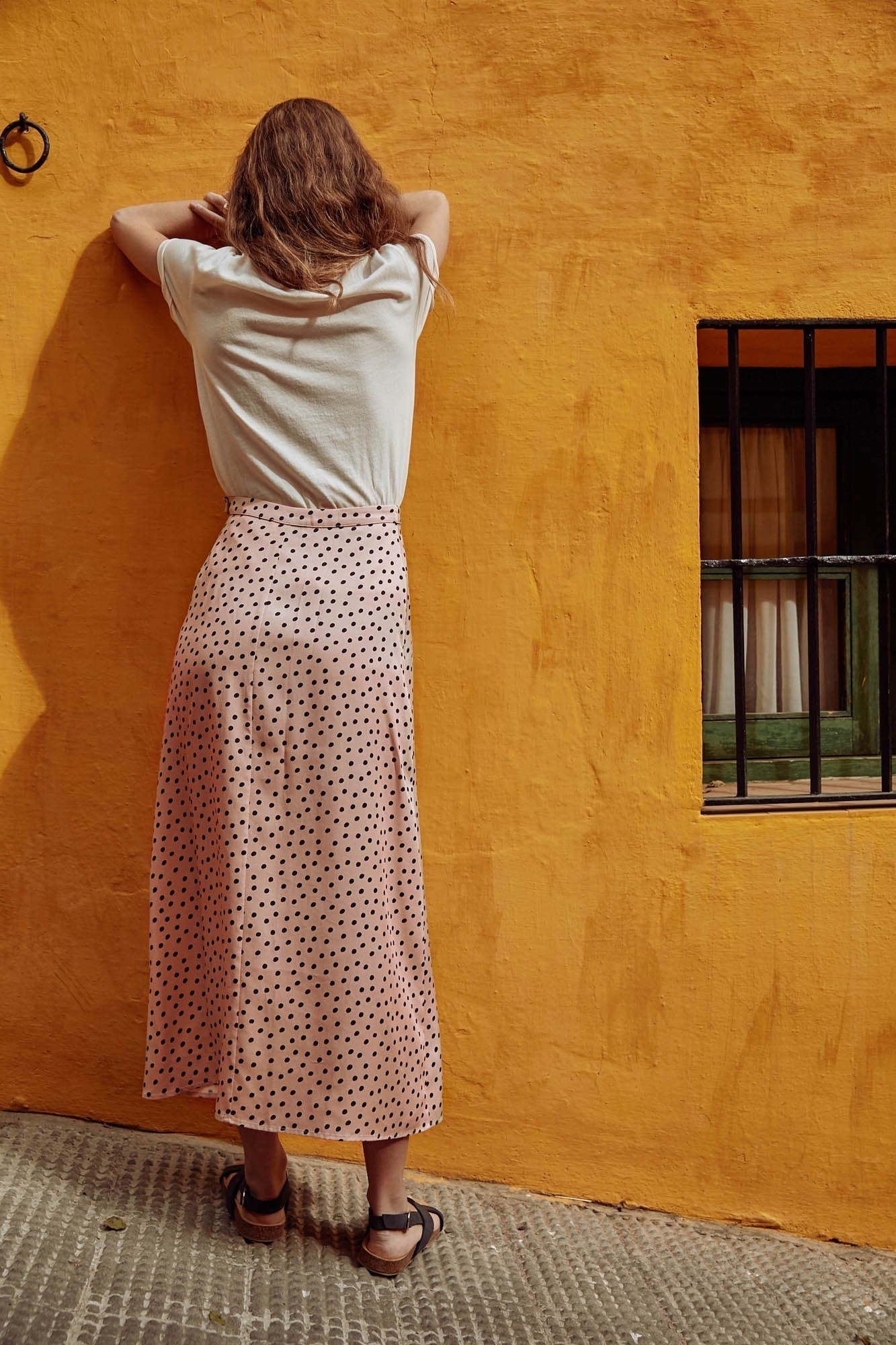 Pink polka dot Erine skirt