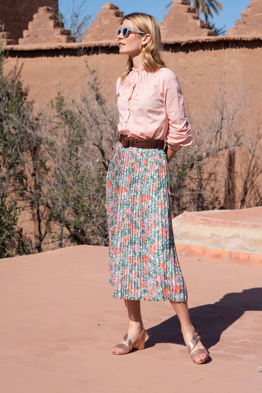 Natasha skirt iridescent flowers
