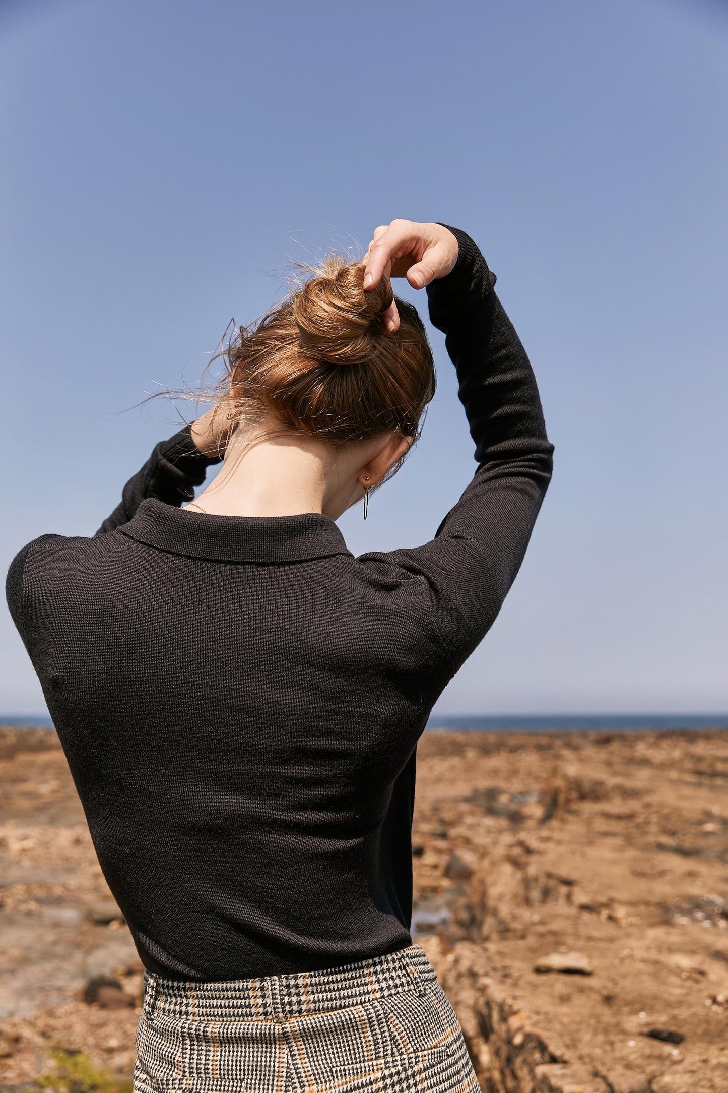 Pull Alphonsine noir en laine mérinos