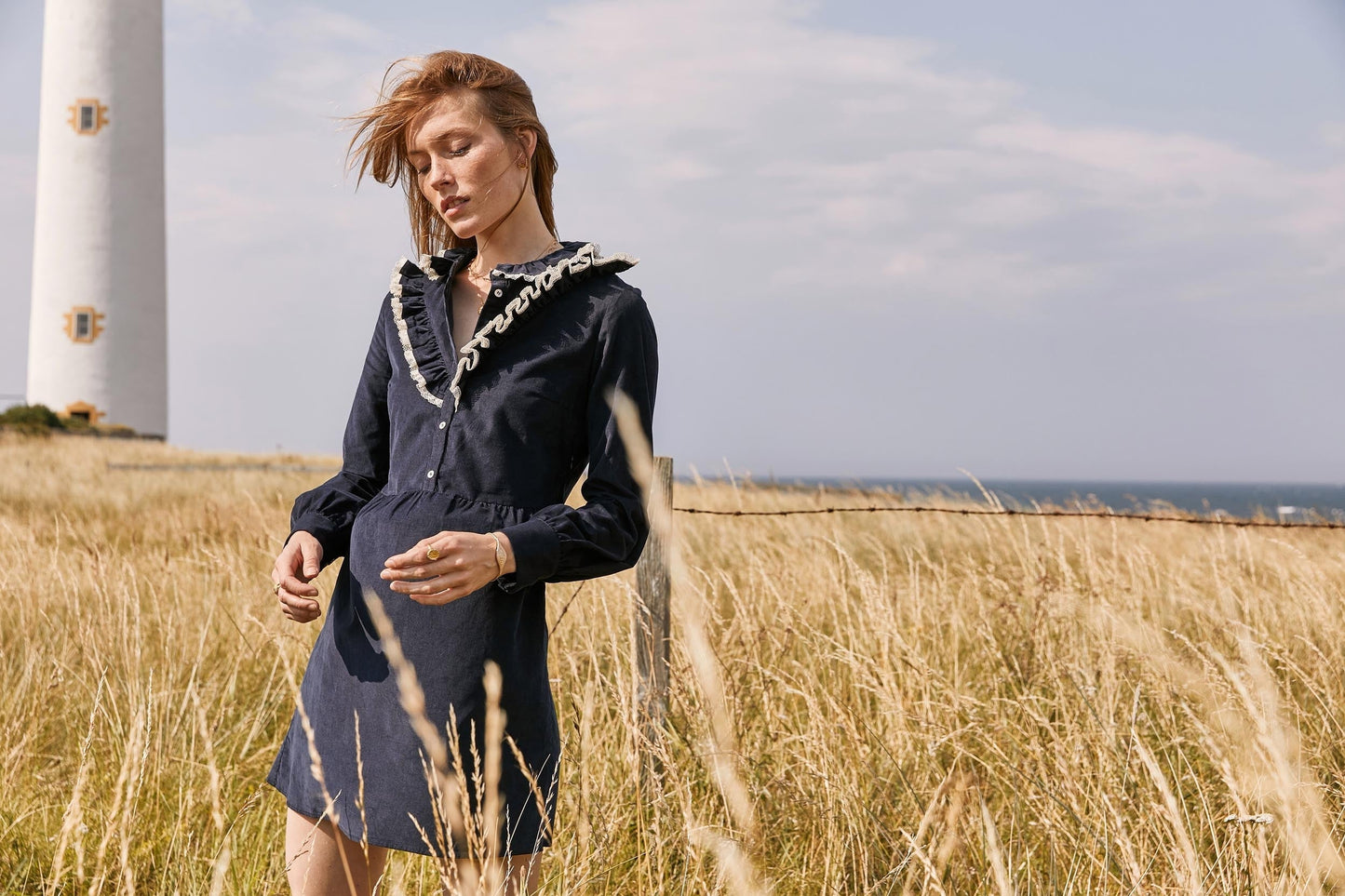 Robe Zora velours marine