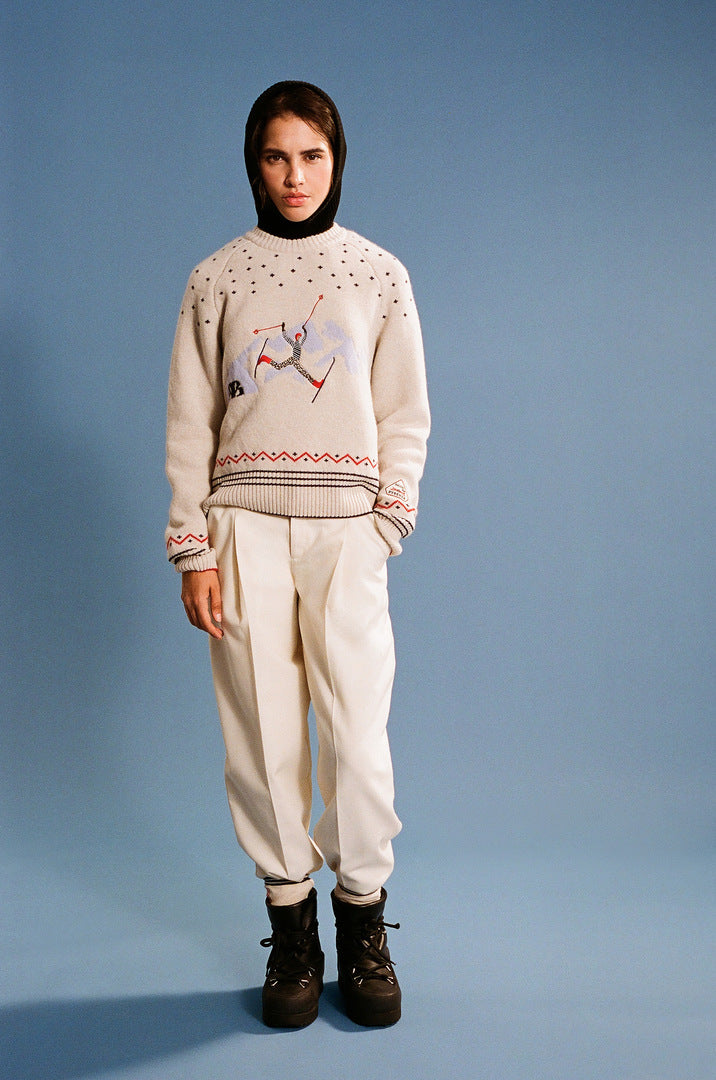 Pull Lucette écru et bleu Balzac Paris x Pyrenex