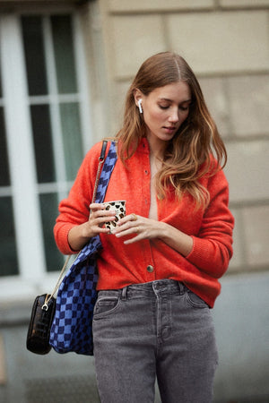 Always orange cardigan