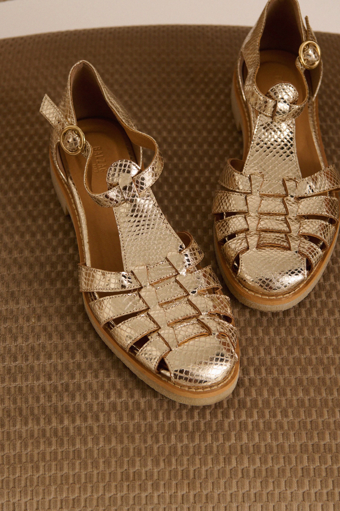 Gold Théoline sandals