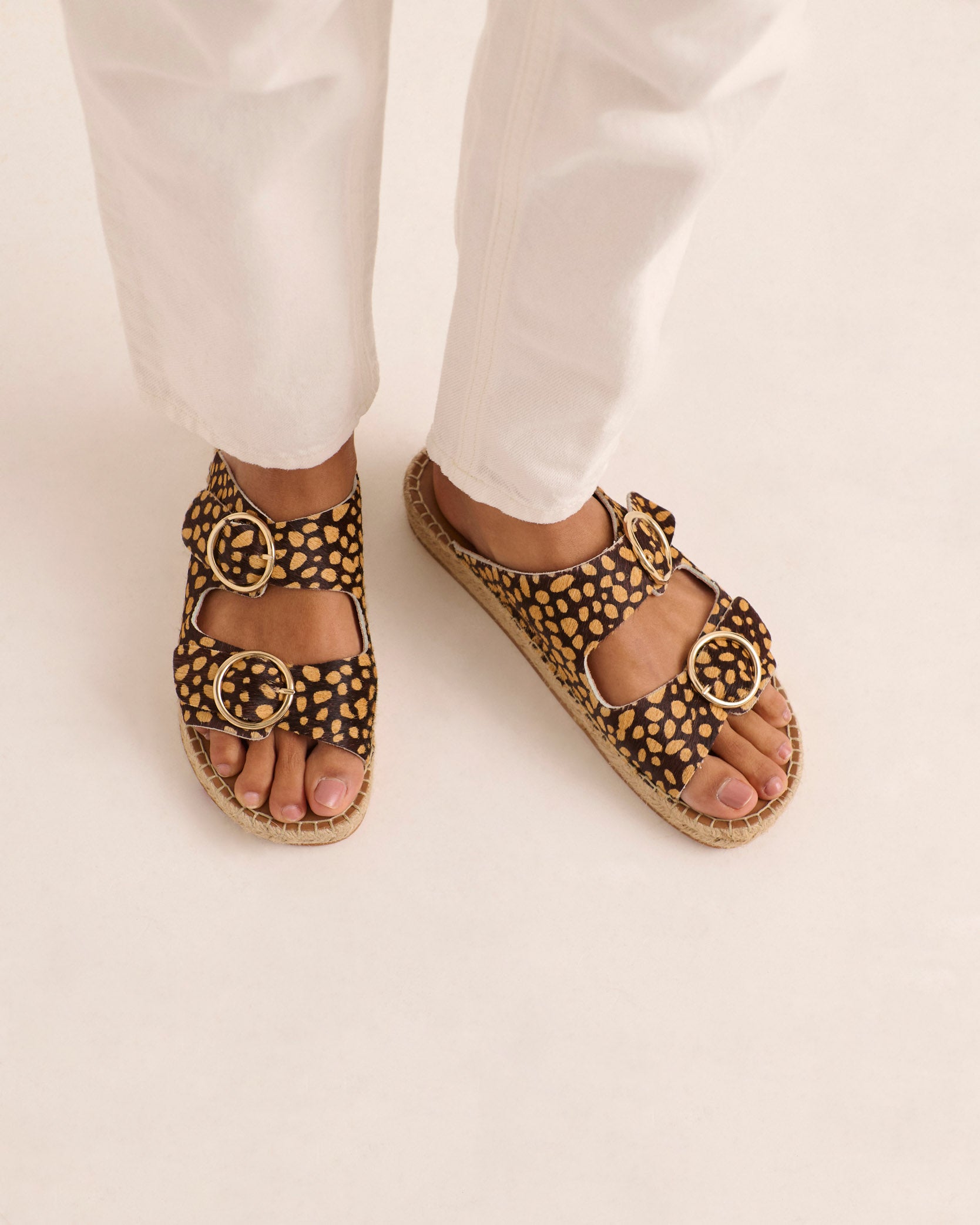 Sandals Tournesol moucheté sand