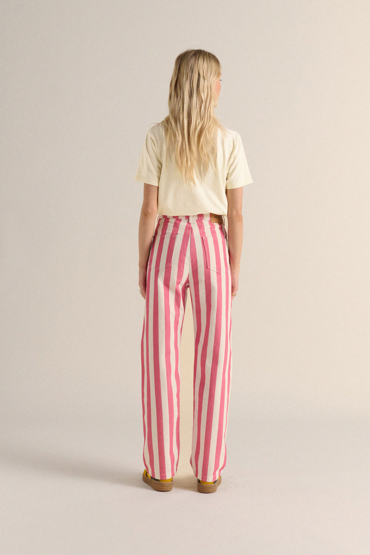 Robi jeans with pink stripes