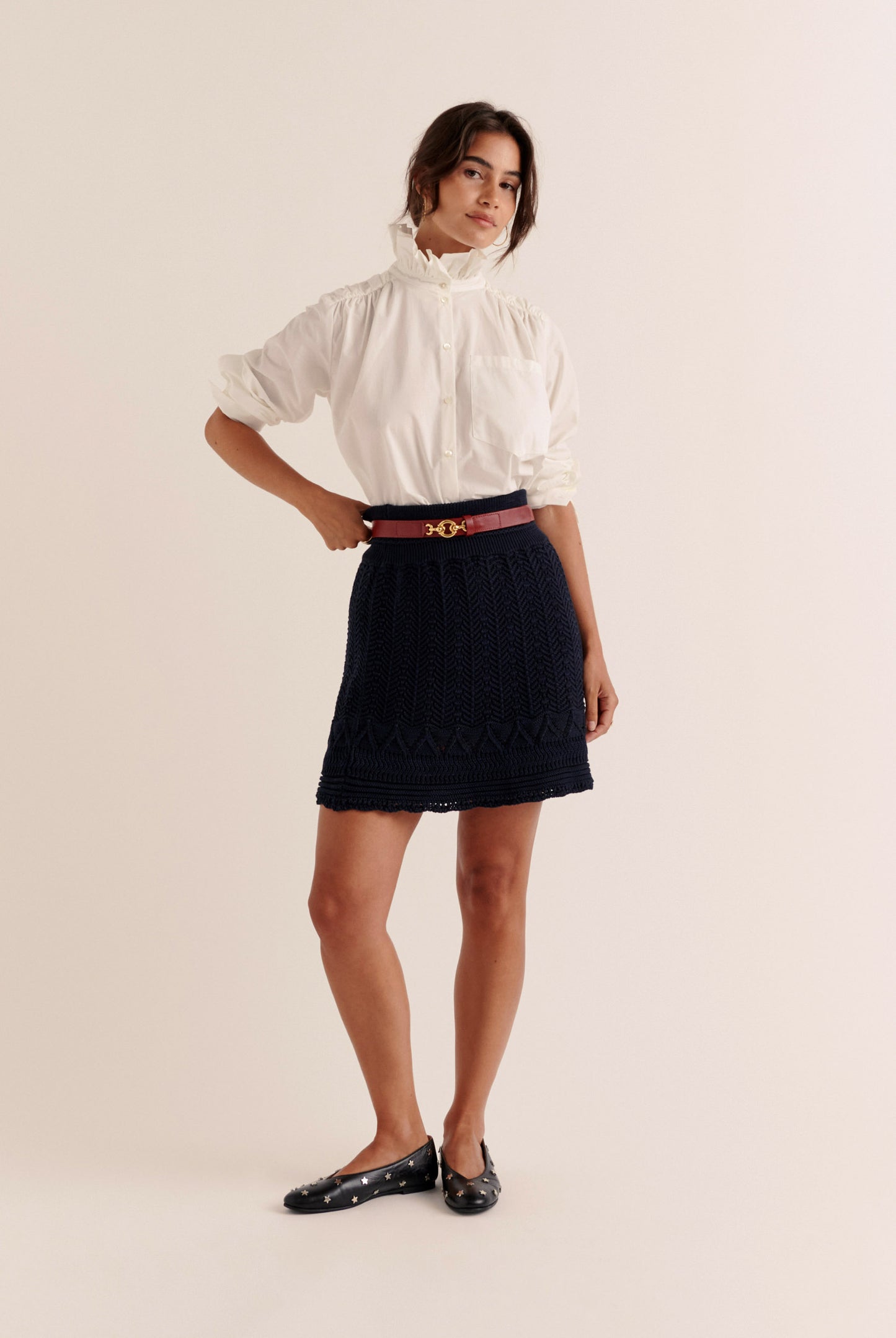 Phoebe Navy Skirt