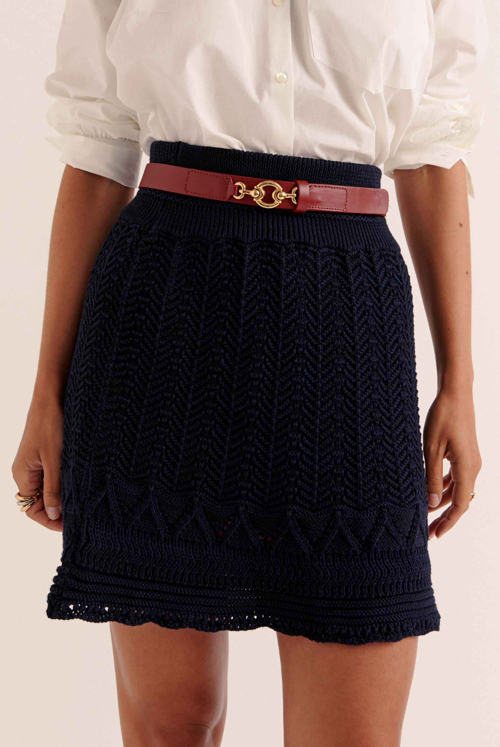 Phoebe Navy Skirt Balzac Paris