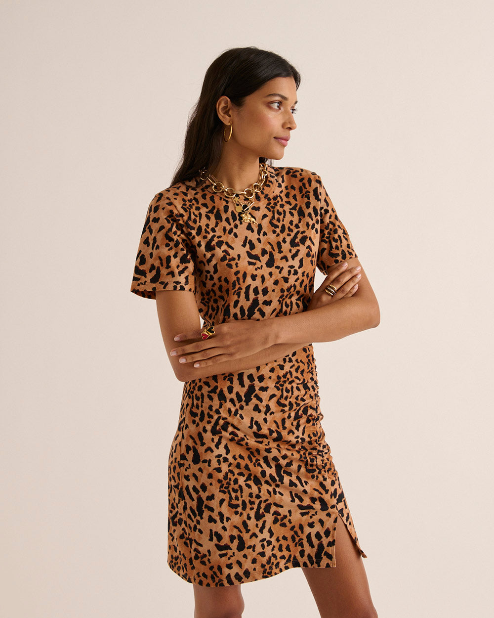 Floréal cheetah cappuccino dress