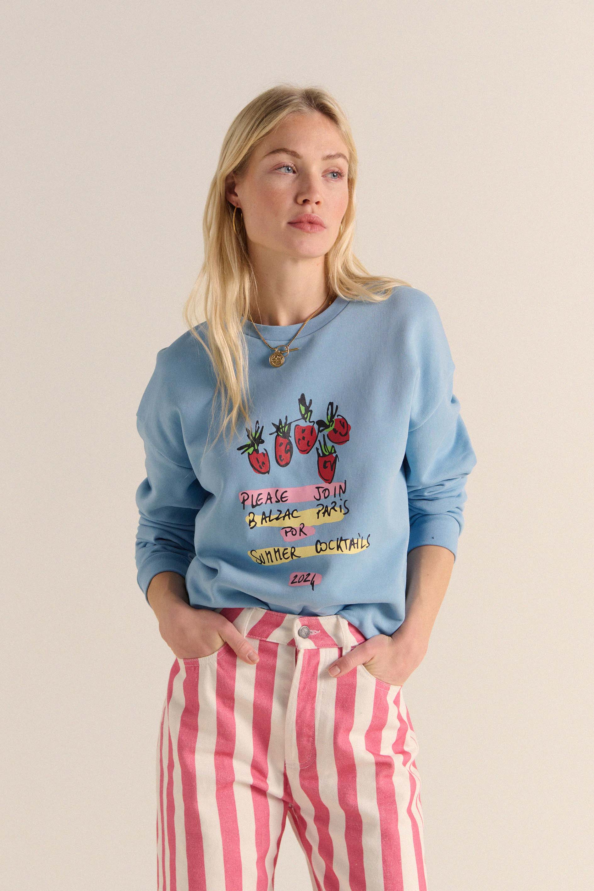 Pyjamas with Hearts & Bisou Print for Girls - ecru, Girls