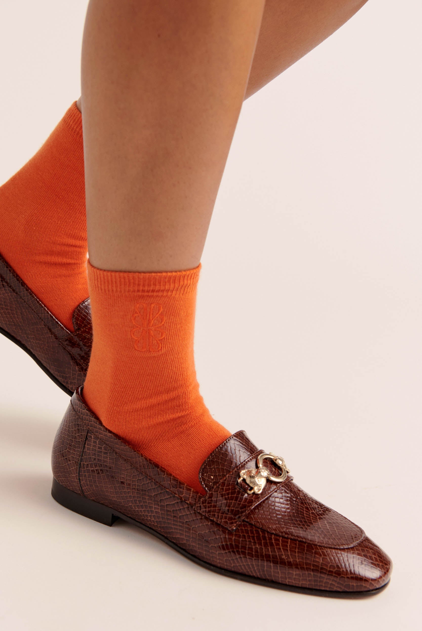 Loafers Flavie embossed patent chocolate