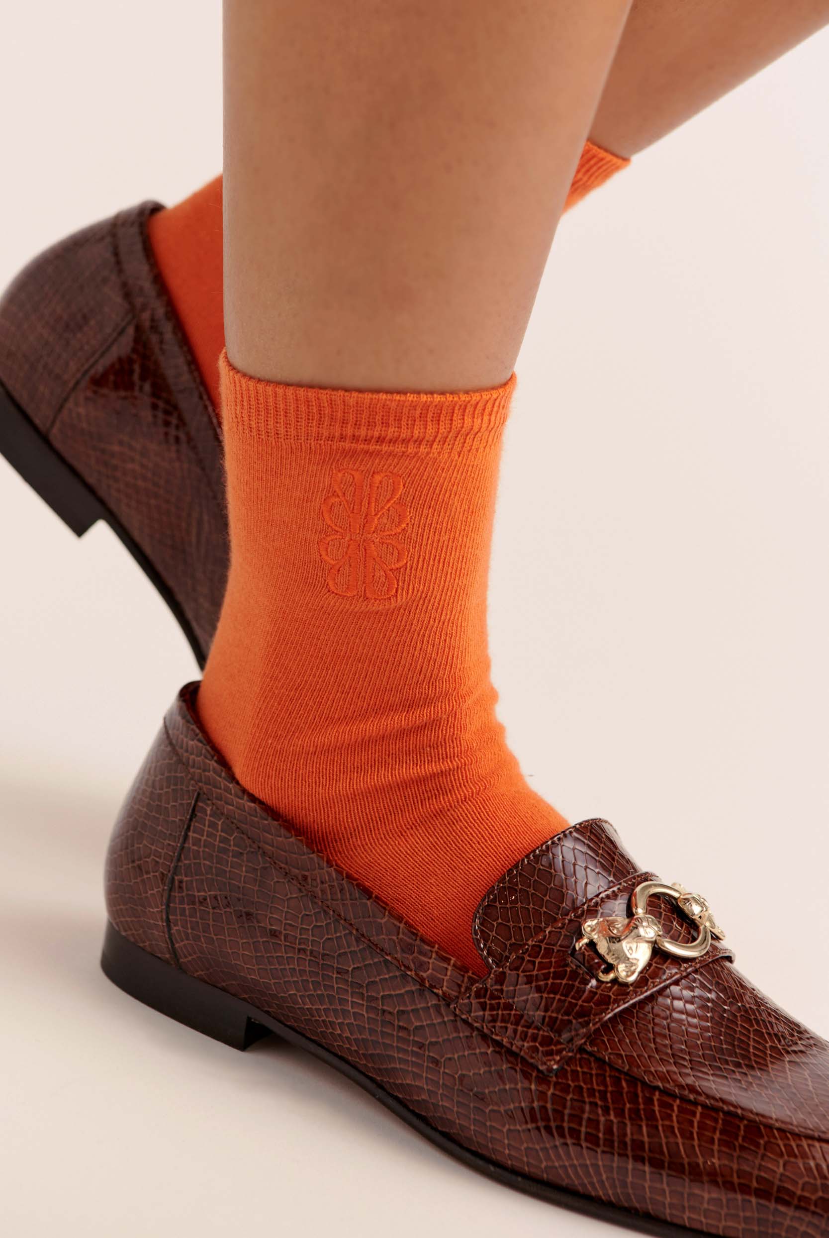 Loafers Flavie embossed patent chocolate