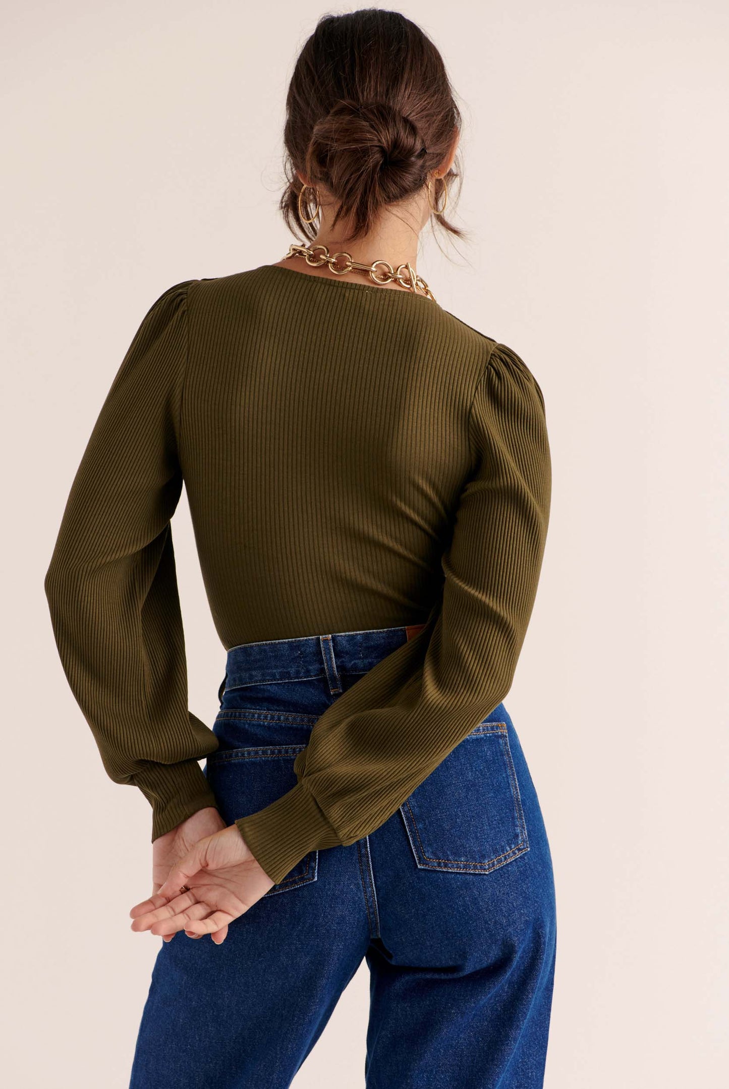 Olive green Chlo bodysuit