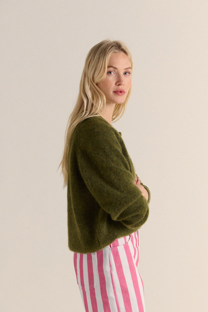 Forest green Come cardigan