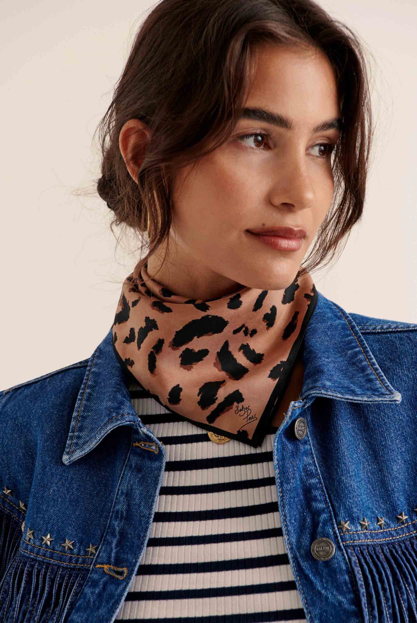 Foulard Kelly guepard cappuccino