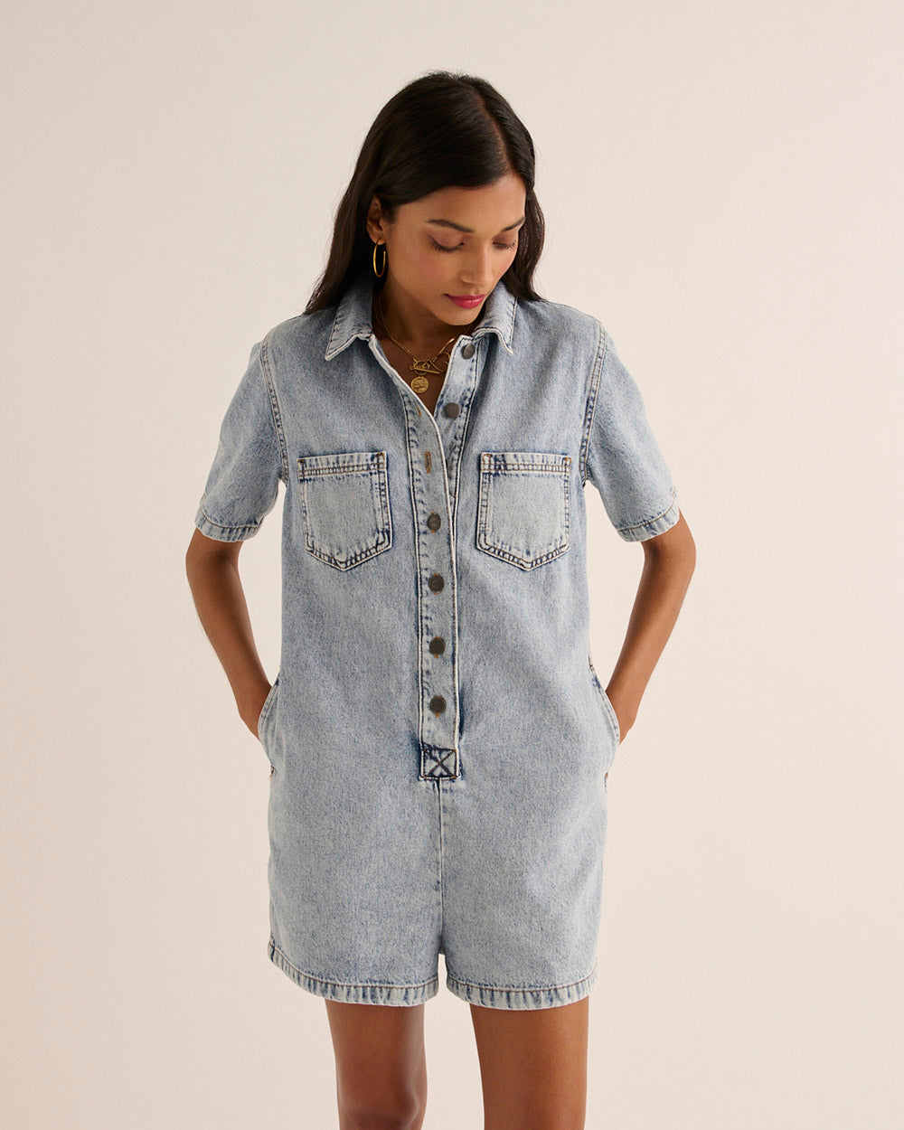 Ice blue Edelweiss jumpsuit