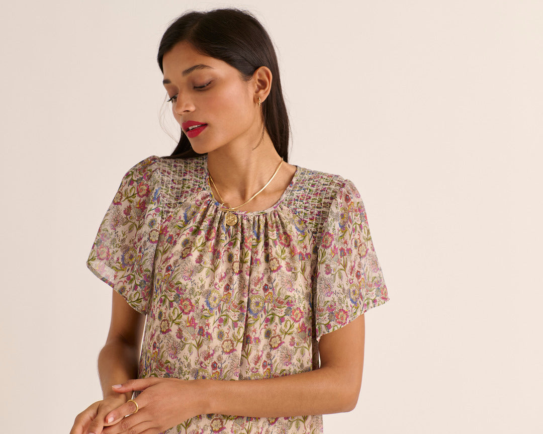 Dress Valence printed sunset flower