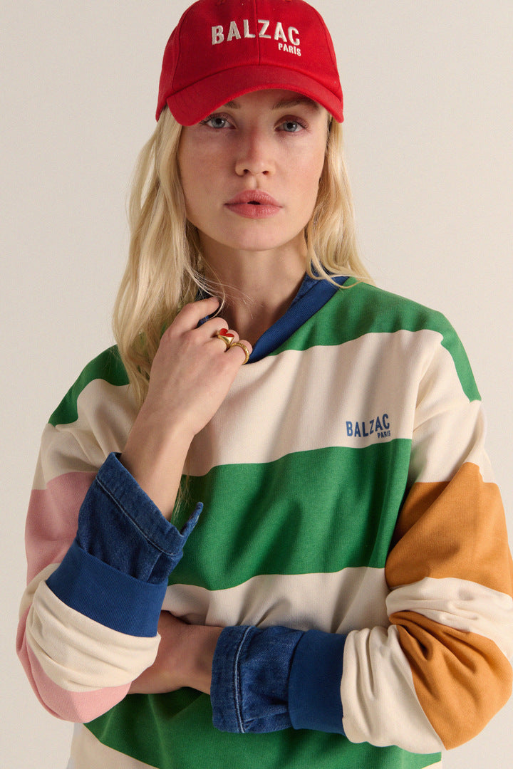 Striped multicolored Harlow sweatshirt