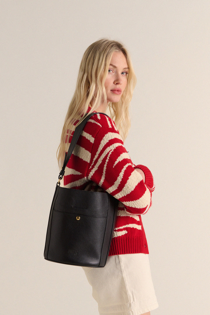 Cardigan Giboulé red and ecru