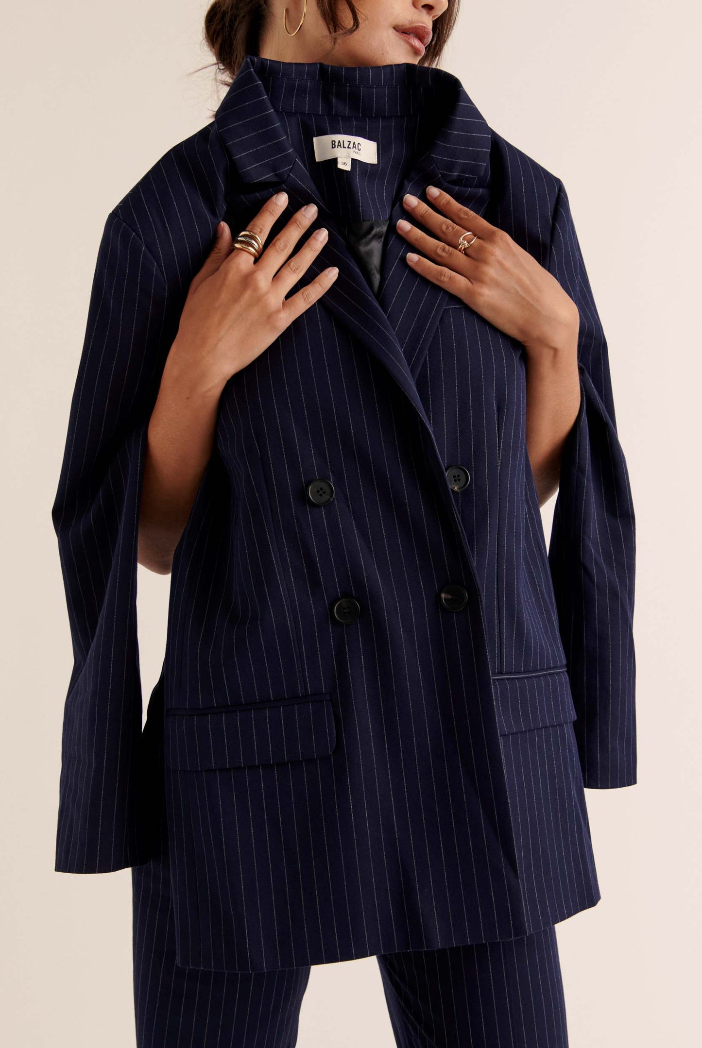 Lenny jacket navy stripes