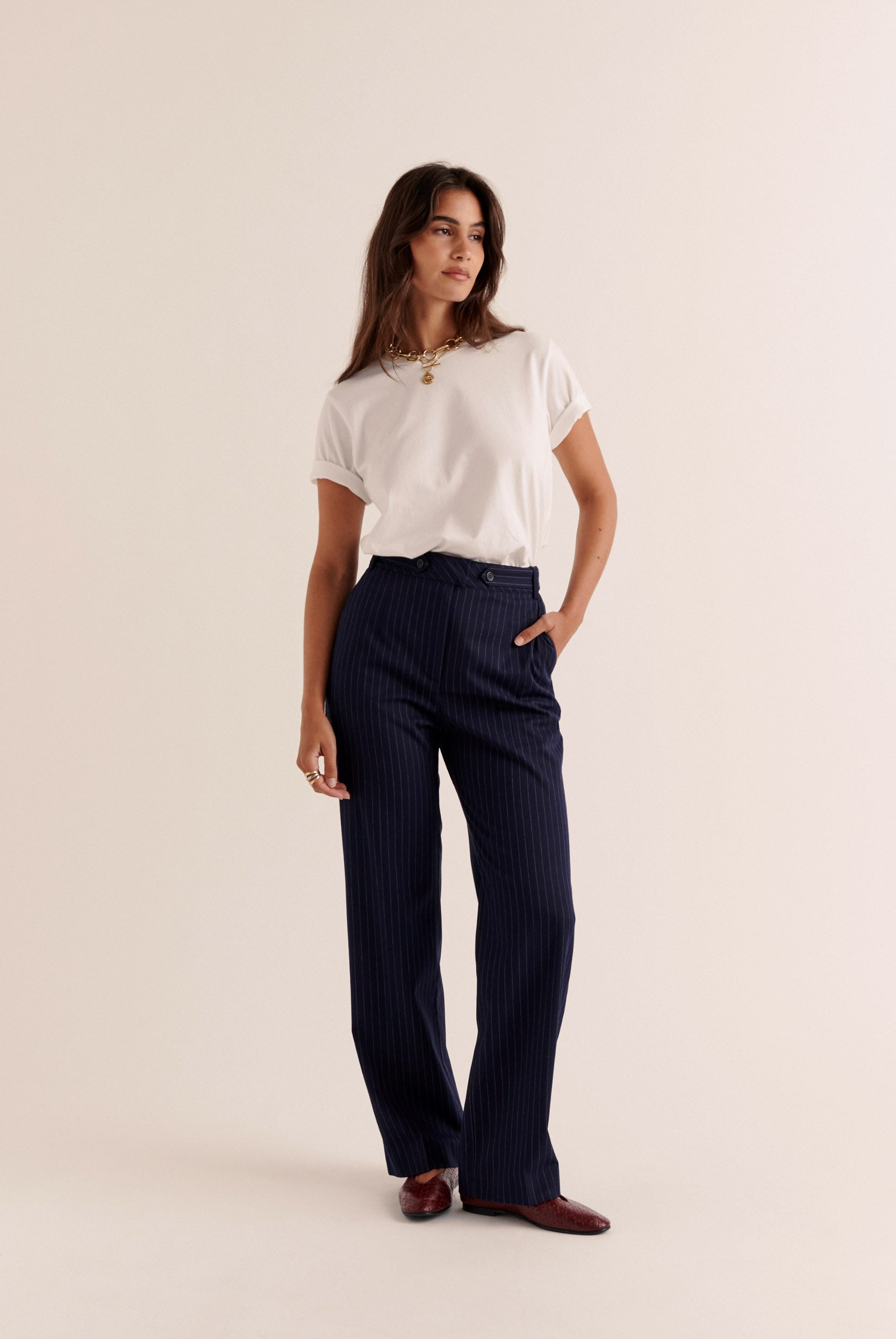 Pants Dan stripes navy
