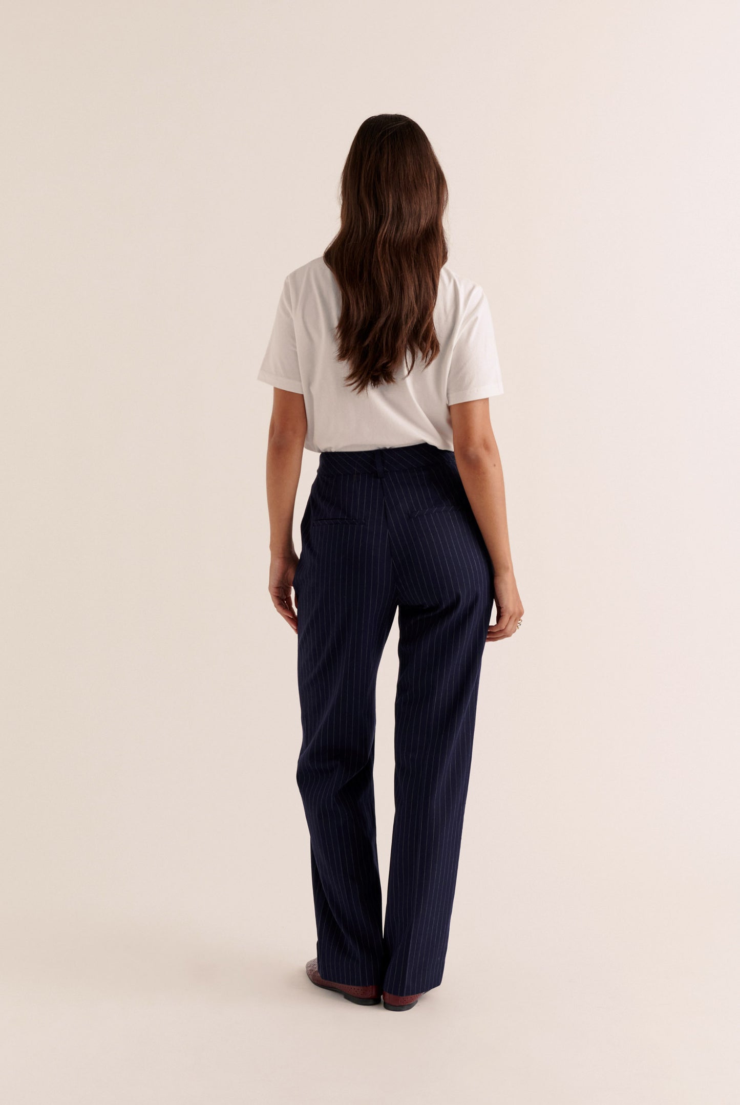 Pantalon Dan rayures marine