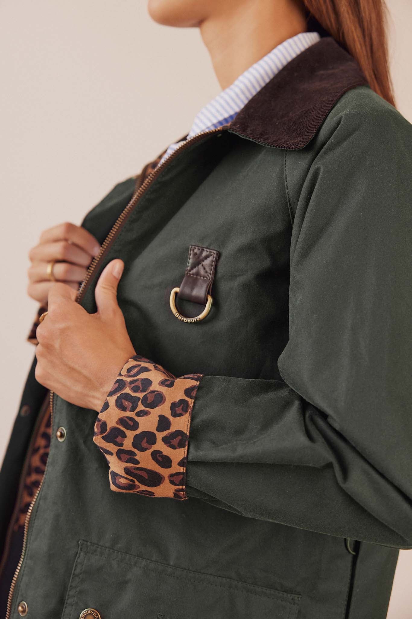 Lucie khaki and leopard jacket