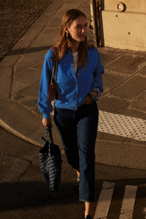 Electric blue Douillet cardigan