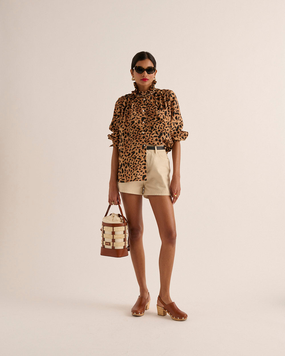 Shirt Léonor cheetah cappuccino