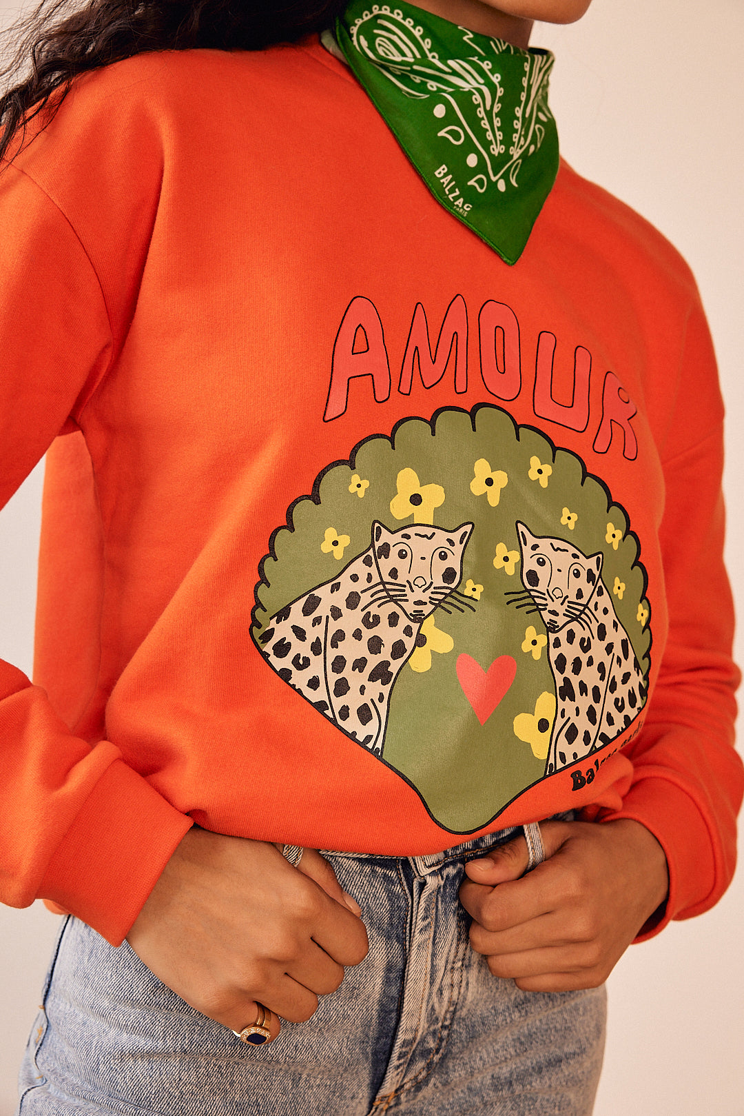 Harlow Sweatshirt Leo Love Orange