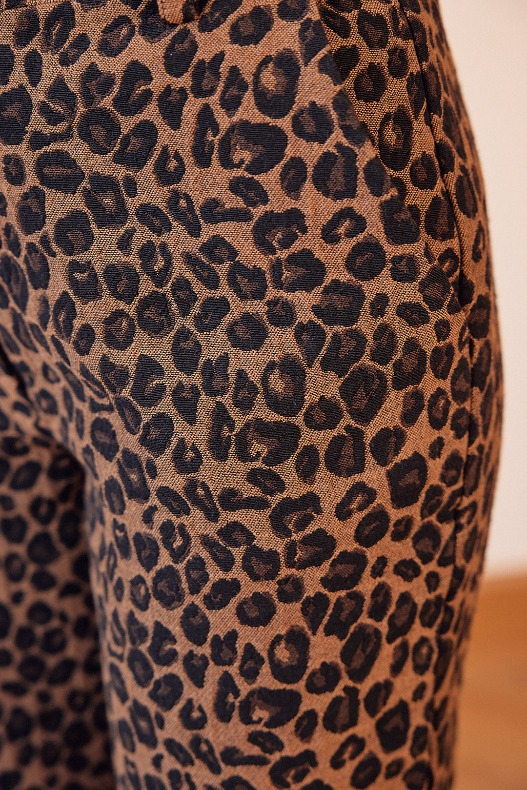 Citronnelle leopard jacquard pants - Balzac Paris