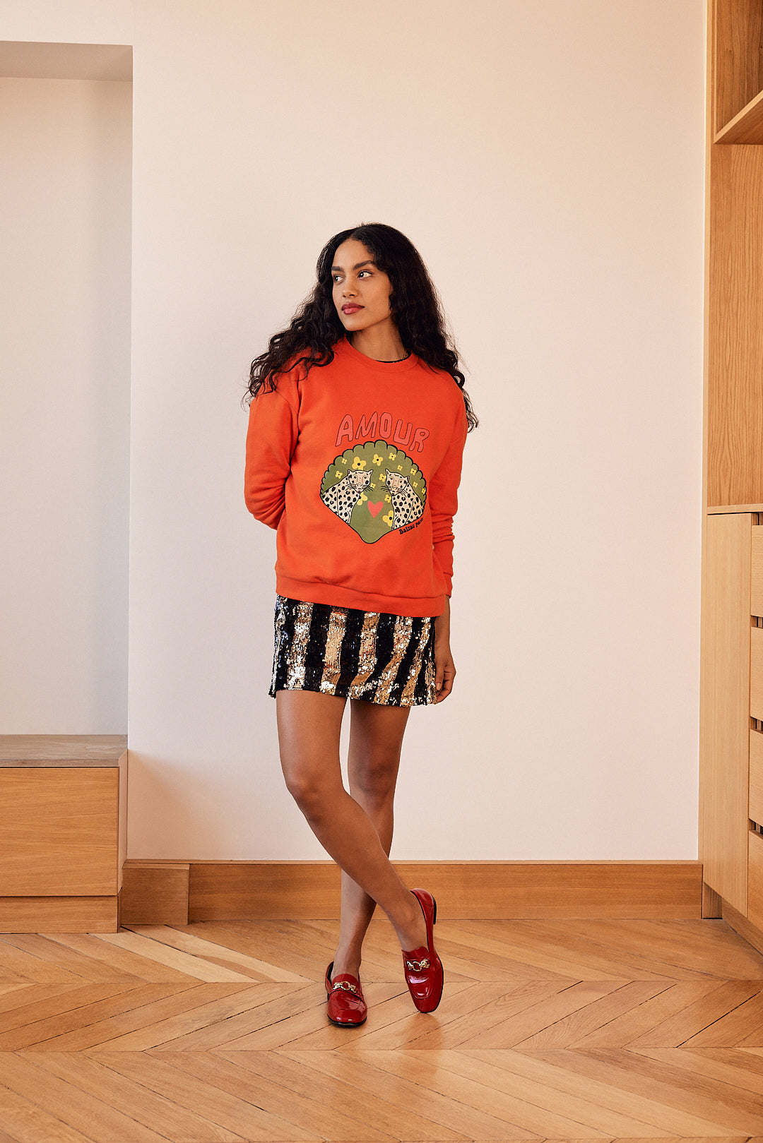 Harlow Sweatshirt Leo Love Orange