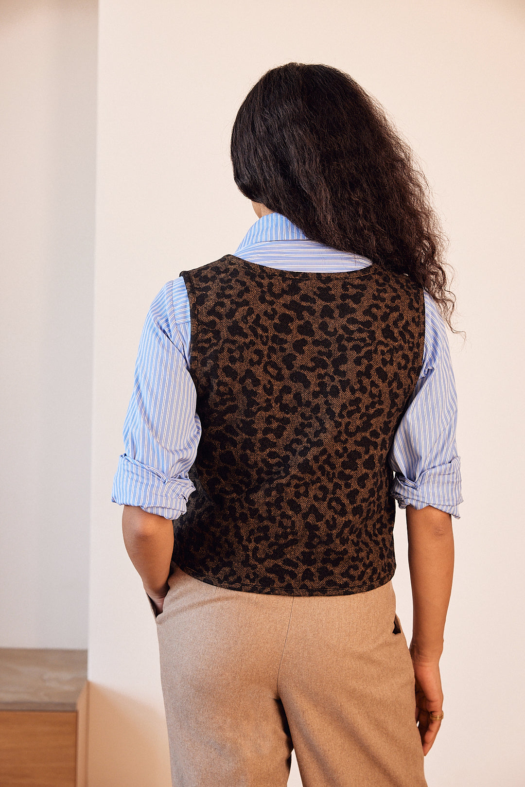 Marius leopard vest
